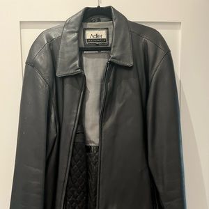 Adler double xl mens leather jacket